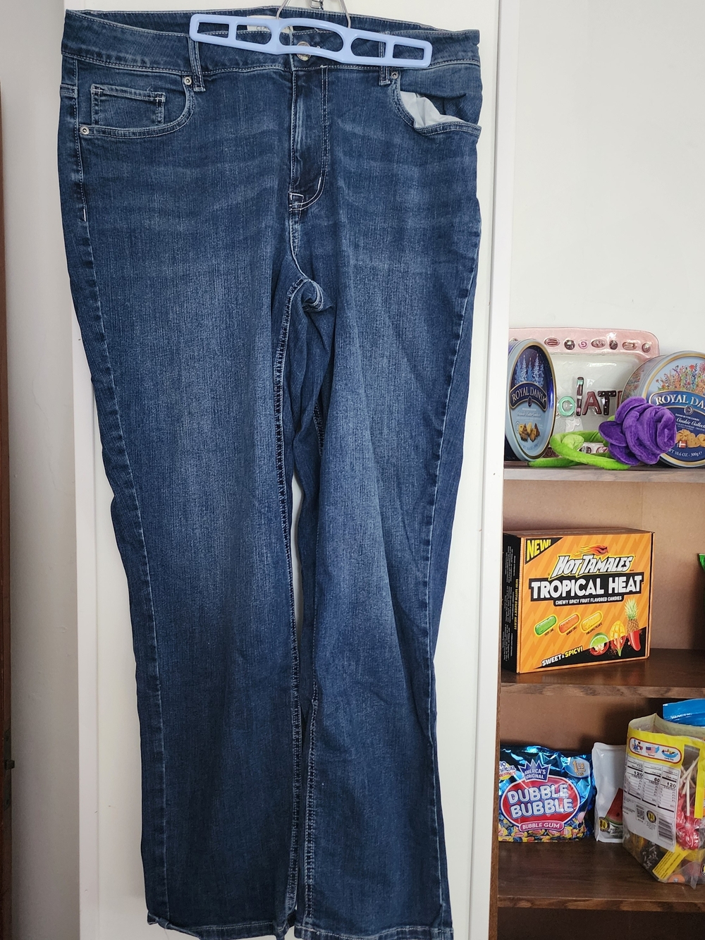 Maurices Women's Straight Leg Dark Blue Jeans